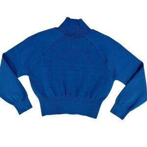 Zara high neck knitted blouse with shoulder pads size L